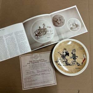 Vintage STILL IN BOX Norman Rockwell Plate PROMENADE PARIS Can Can Girl❤️